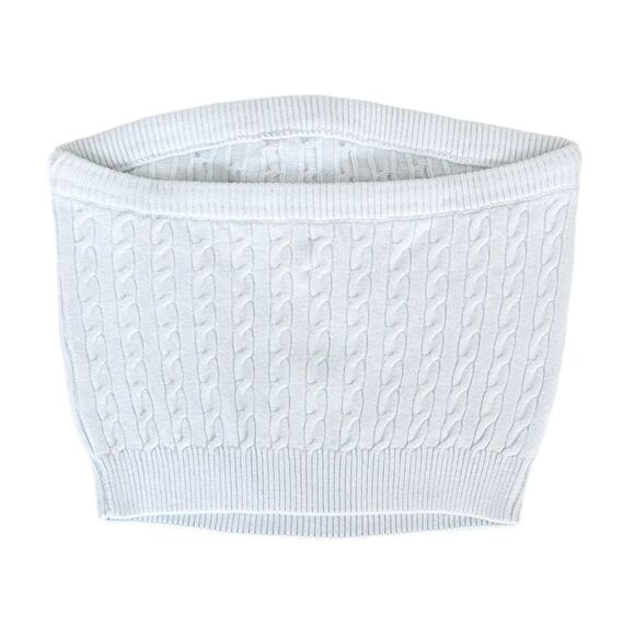 NWOT HELSA Taiki Cable Tube Top in Pale Blue - Picture 7 of 7